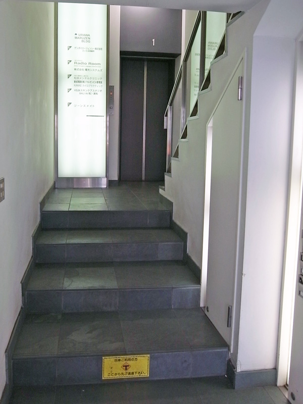 KAWAEカイロ・ビル入口の階段